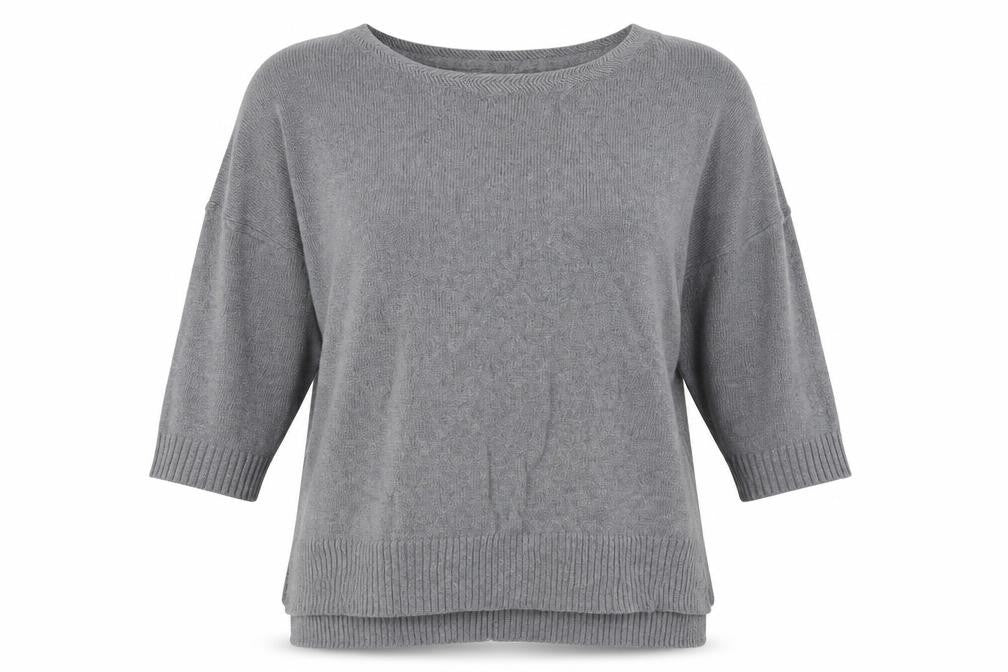 H&M Womens Grey Boat Neck  Cotton Pullover Jumper Size L