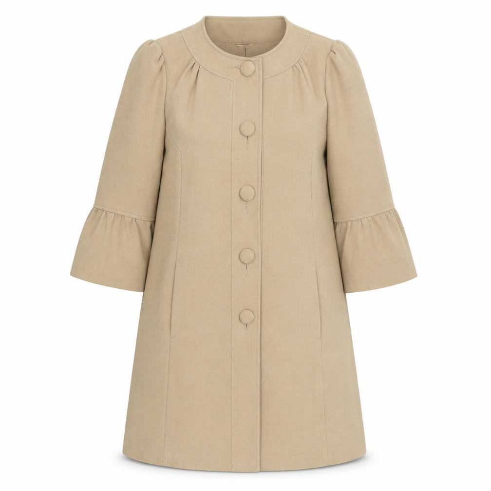 Wardrobe Womens Beige   Overcoat Coat Size 14  Button