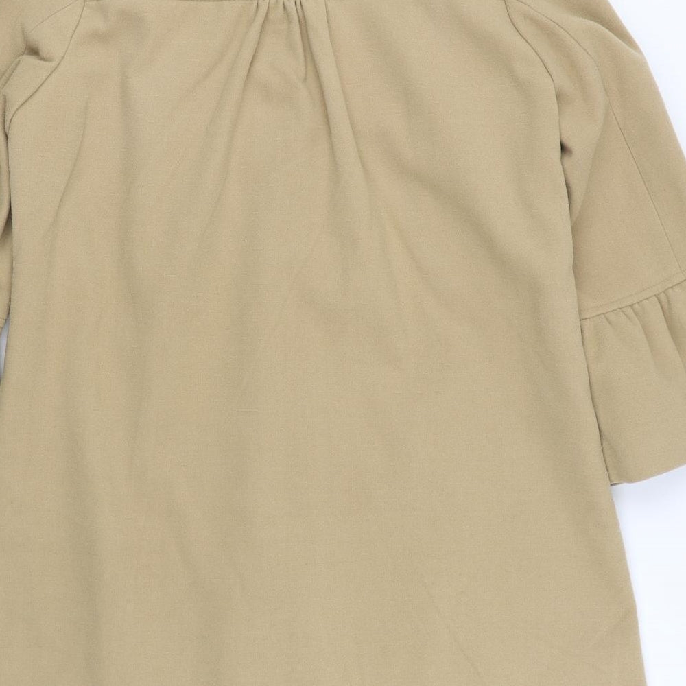 Wardrobe Womens Beige   Overcoat Coat Size 14  Button