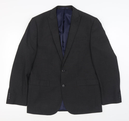NEXT Mens Grey  Polyester Jacket Suit Jacket Size 40
