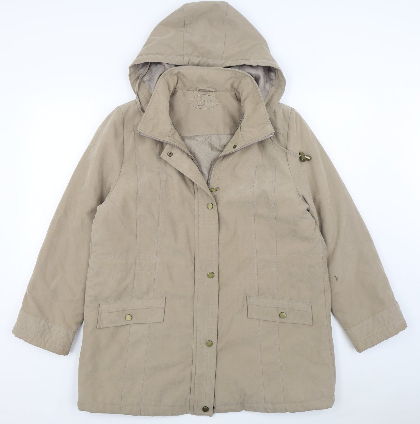 Bonmarché Womens Beige Jacket Size M Zip