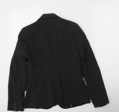 South  Womens Green Striped  Gilet Jacket Size 10