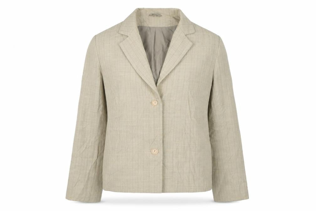 Preworn Womens Beige Striped  Jacket  Size 14