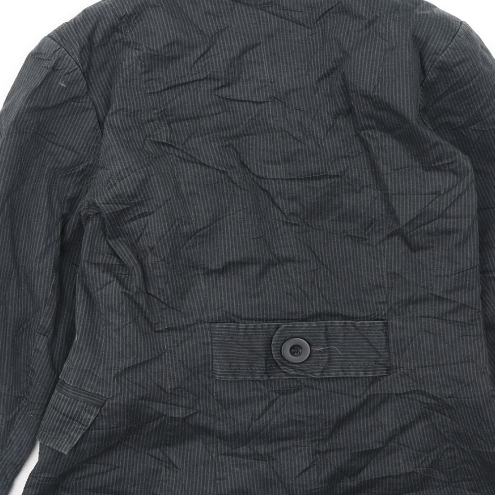 New Look Womens Grey Striped  Jacket  Size 10
