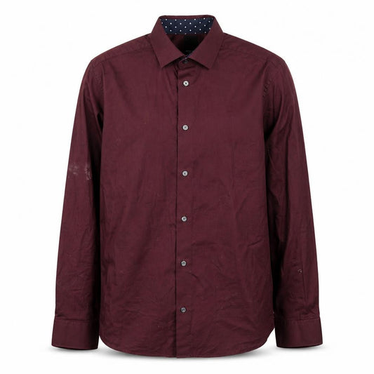 H&M Mens Purple  Cotton  Button-Up Size M Collared