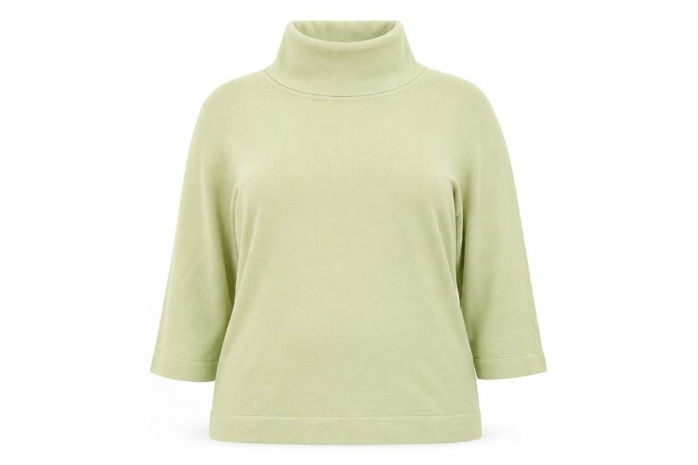 Marks & Spencer Womens Green High Neck  Acrylic Pullover Jumper Size 18