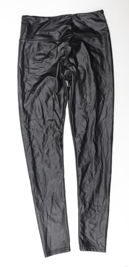 daisie Womens Black  Polyester Jegging Leggings Size L L30 in