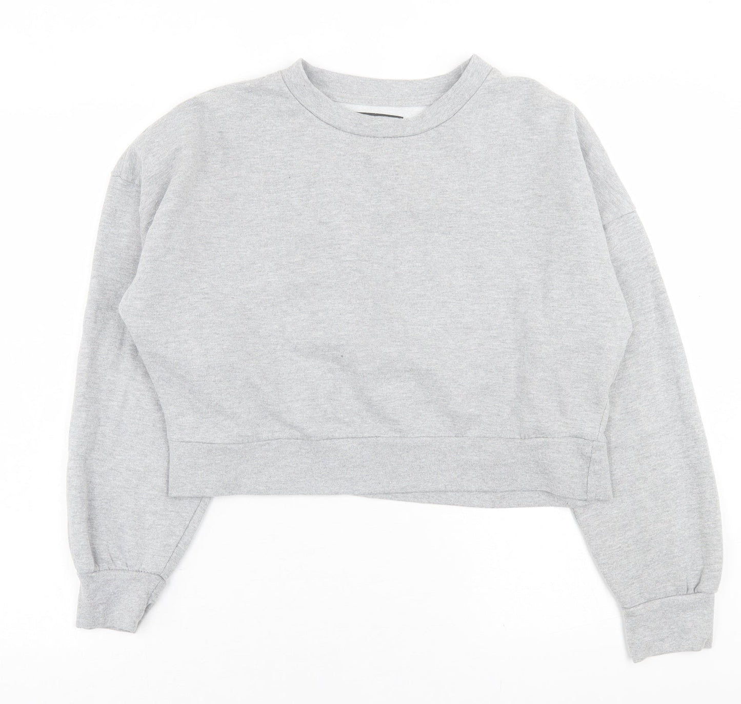 Fluid Womens Grey  Cotton Pullover Sweatshirt Size L  Pullover