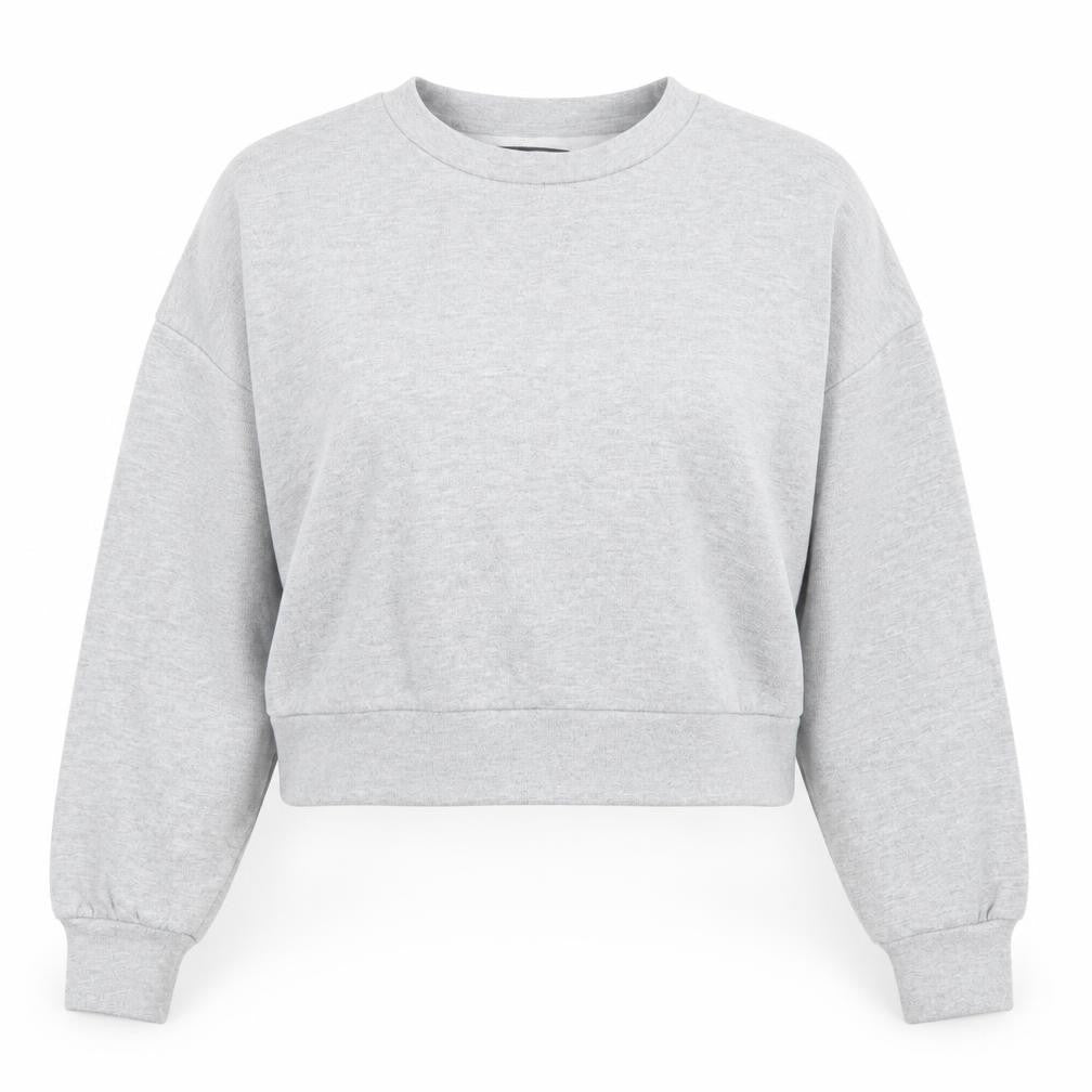 Fluid Womens Grey  Cotton Pullover Sweatshirt Size L  Pullover