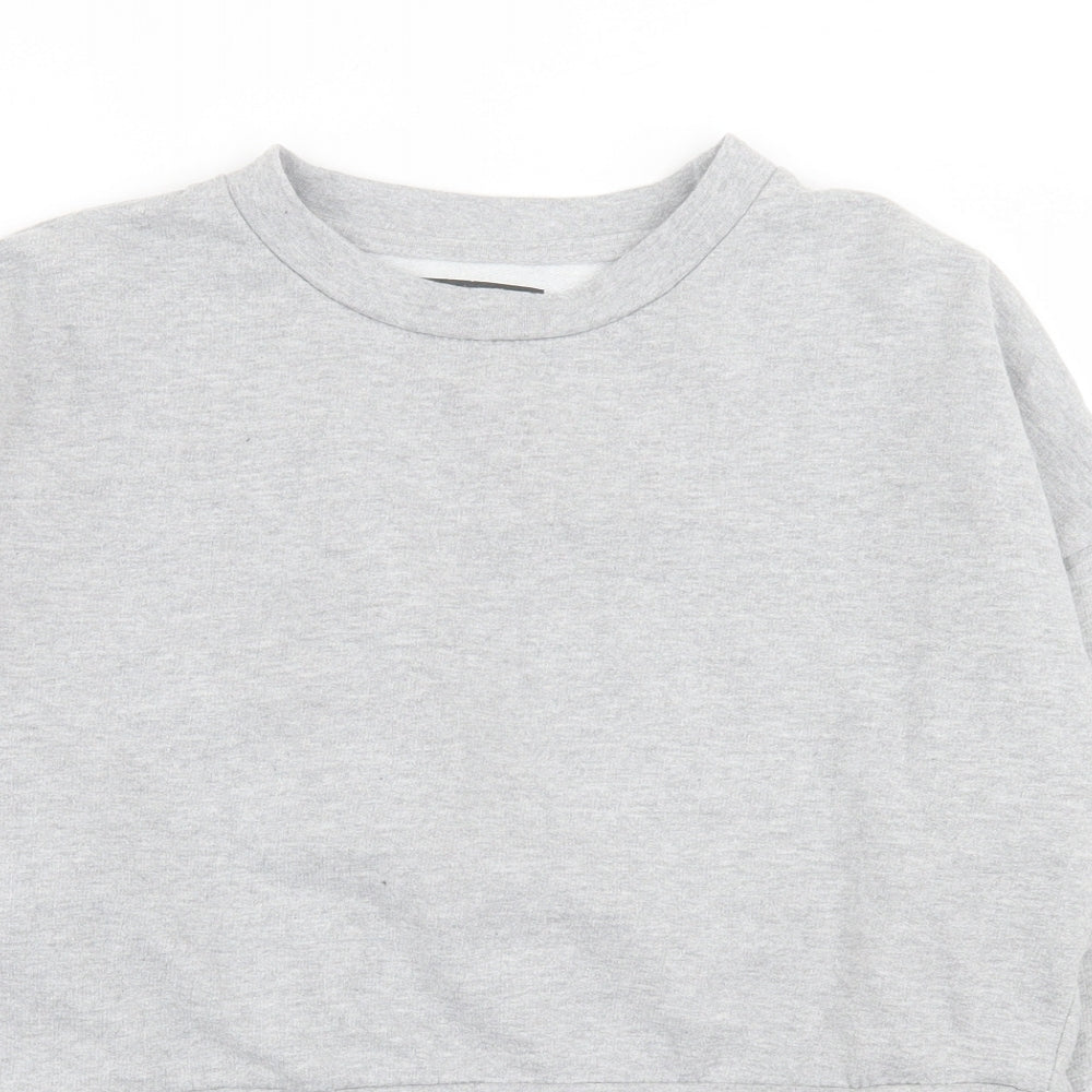 Fluid Womens Grey  Cotton Pullover Sweatshirt Size L  Pullover