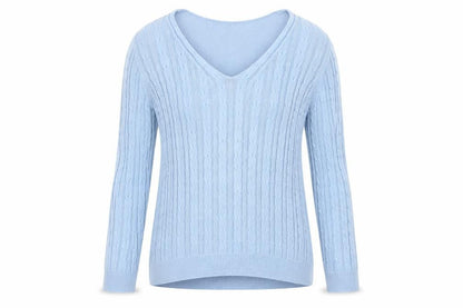Gallery Womens Blue Scoop Neck  Acrylic Pullover Jumper Size M