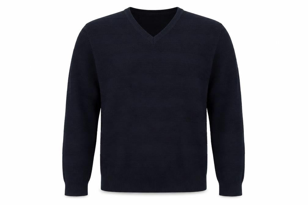 Marks & Spencer Mens Blue V-Neck  Acrylic Pullover Jumper Size S