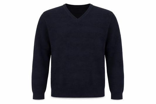 Marks & Spencer Mens Blue V-Neck  Acrylic Pullover Jumper Size S
