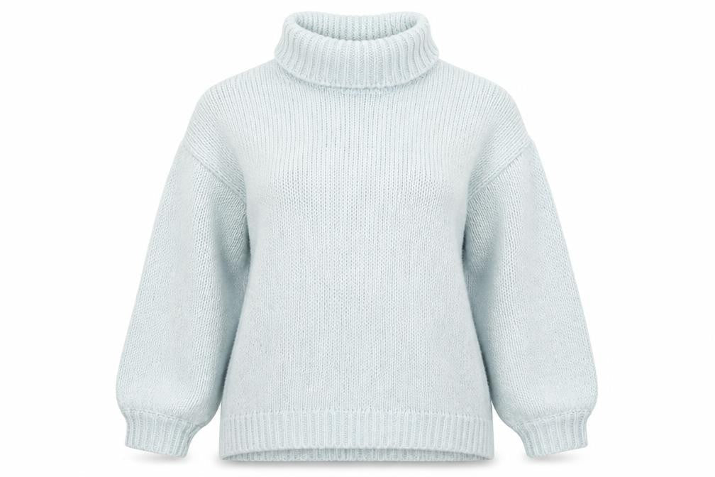 TU Womens Blue Roll Neck  Acrylic Pullover Jumper Size 14