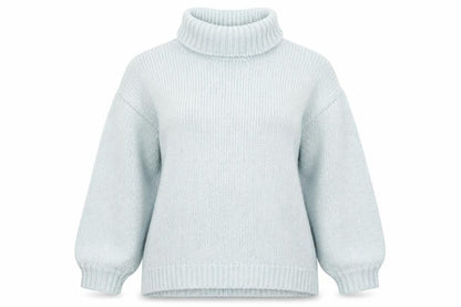 Tu Womens Blue Roll Neck  Acrylic Pullover Jumper Size 14