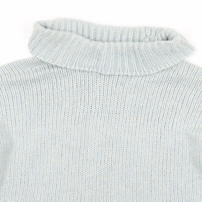 Tu Womens Blue Roll Neck  Acrylic Pullover Jumper Size 14