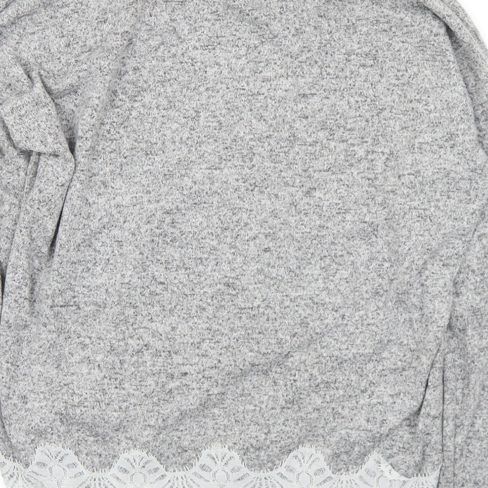 George Womens Grey Round Neck  Viscose Pullover Jumper Size 10