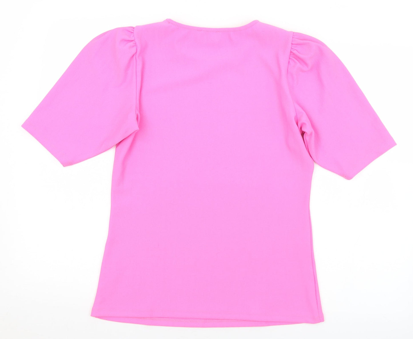 Savida Womens Pink  Polyester Jersey T-Shirt Size S Round Neck