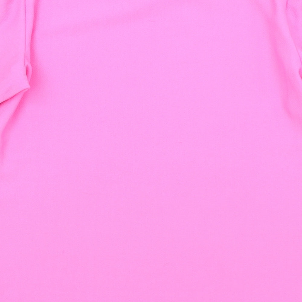 Savida Womens Pink  Polyester Jersey T-Shirt Size S Round Neck