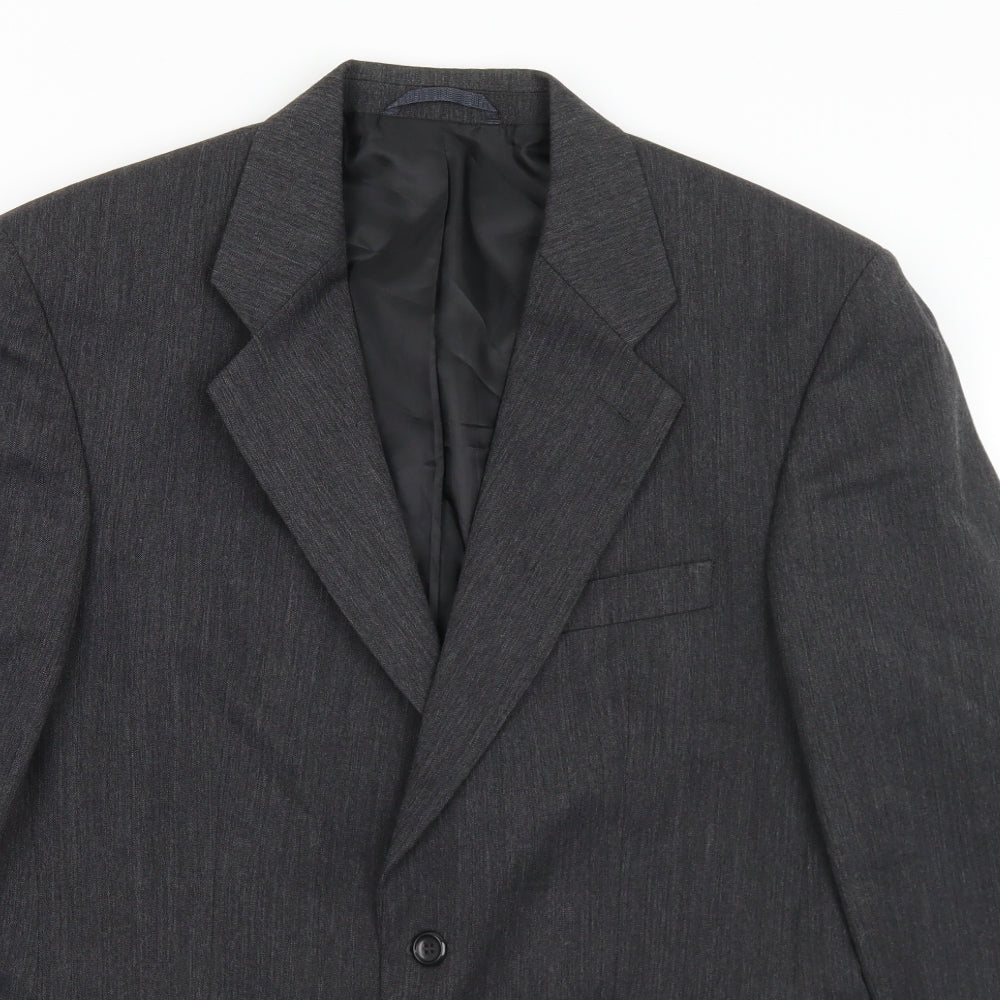 Scott International Mens Grey  Polyester Jacket Suit Jacket Size 40