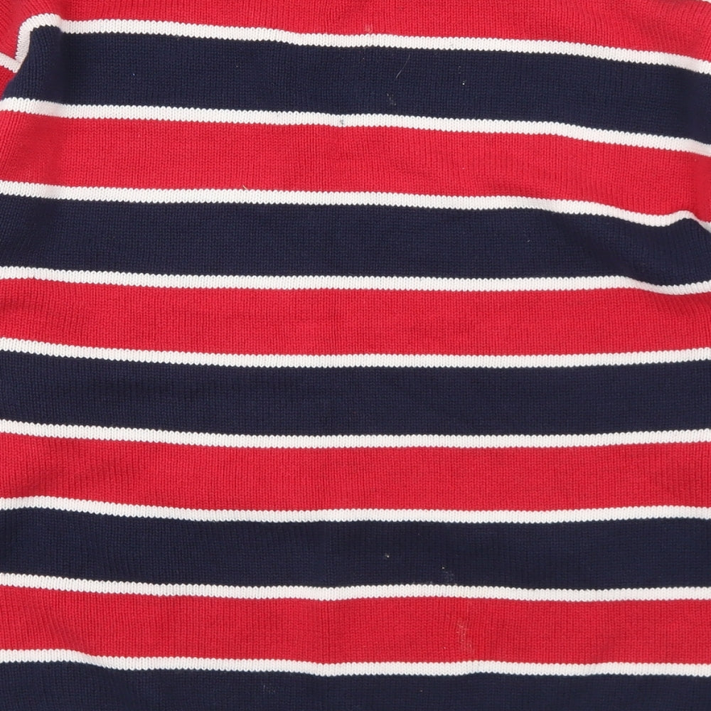 IZOD Womens Multicoloured Crew Neck Striped Cotton Pullover Jumper Size 14   - 14-16