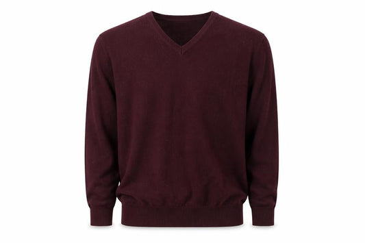 River Island Mens Purple V-Neck  Wool Pullover Jumper Size S