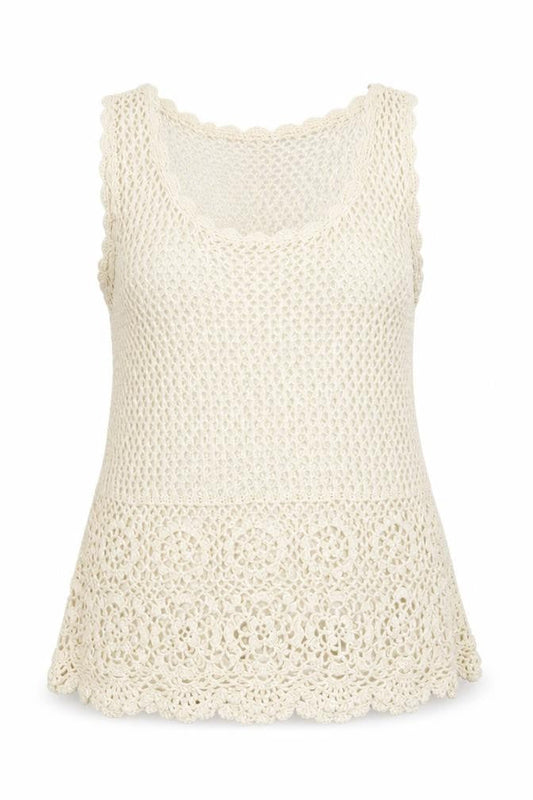 Peacocks Womens White Round Neck  Acrylic Vest Jumper Size 12