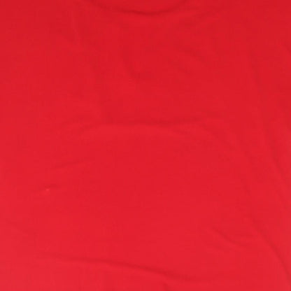ESPRIT Womens Red  Polyester Jersey T-Shirt Size M Crew Neck