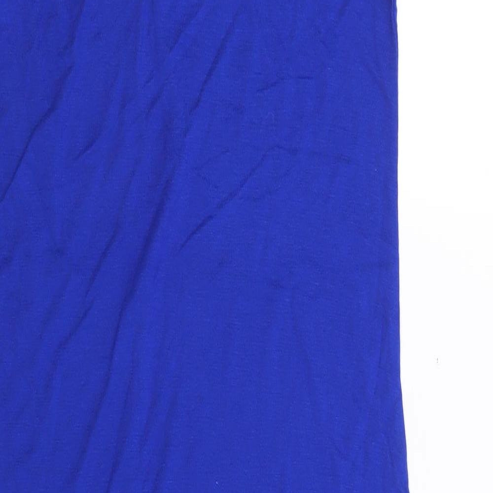 Style Womens Blue  Viscose Bodycon  Size S  Off the Shoulder Pullover