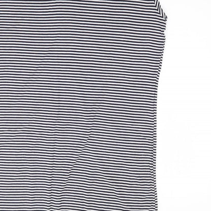 F&F Womens Blue Striped Viscose A-Line  Size 16  Scoop Neck Pullover