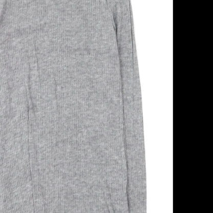 River Island Womens Grey Crew Neck  Polyester Pullover Jumper Size 10