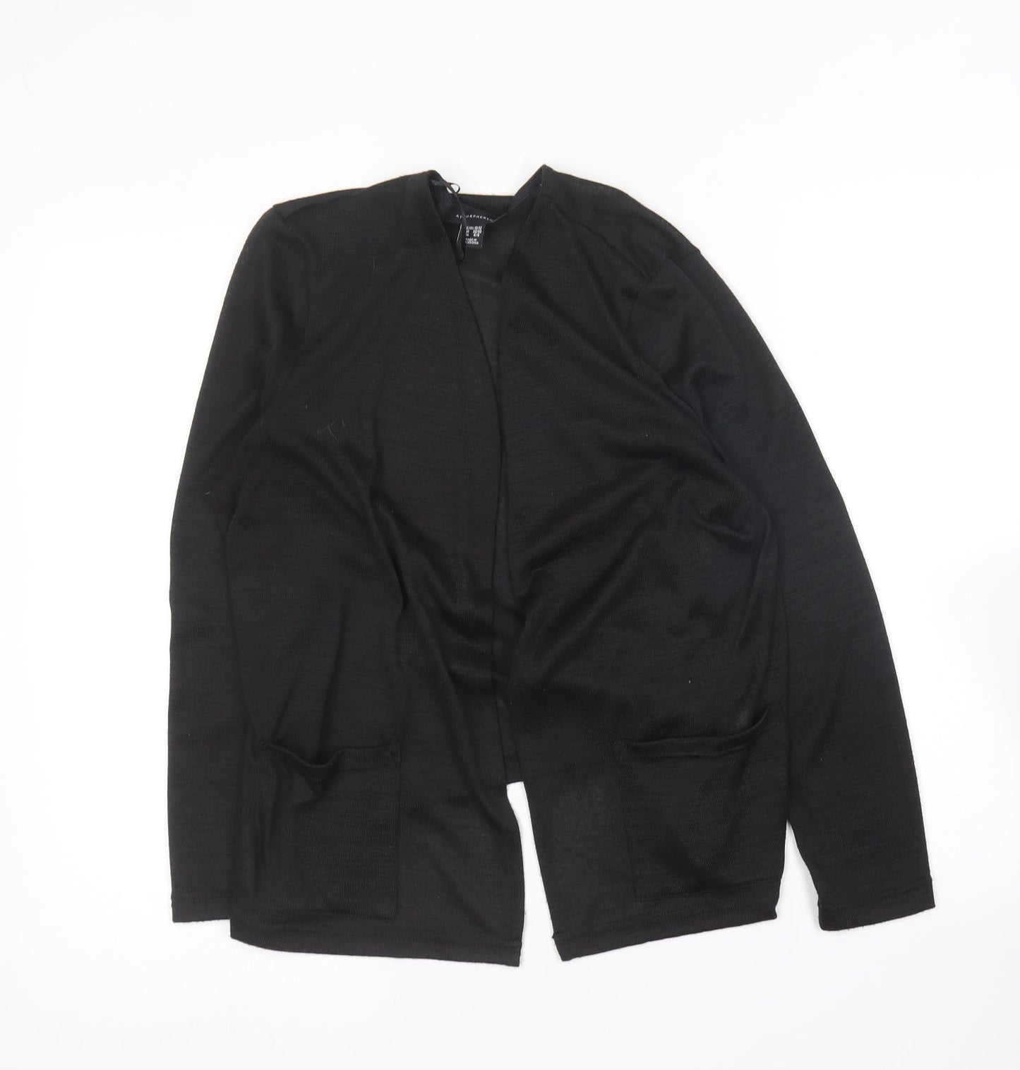 Atmosphere Womens Black V-Neck  Polyester Cardigan Jumper Size 10