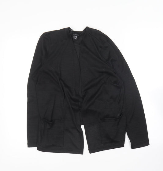Atmosphere Womens Black V-Neck  Polyester Cardigan Jumper Size 10