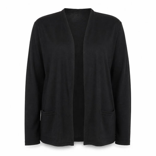 Atmosphere Womens Black V-Neck  Polyester Cardigan Jumper Size 10