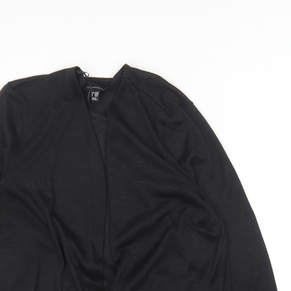 Atmosphere Womens Black V-Neck  Polyester Cardigan Jumper Size 10