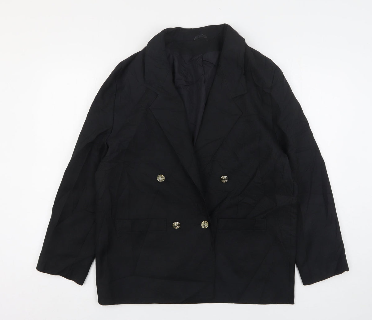 Preworn Womens Black  Nylon Jacket Suit Jacket Size 12
