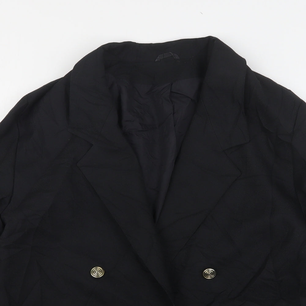 Preworn Womens Black  Nylon Jacket Suit Jacket Size 12