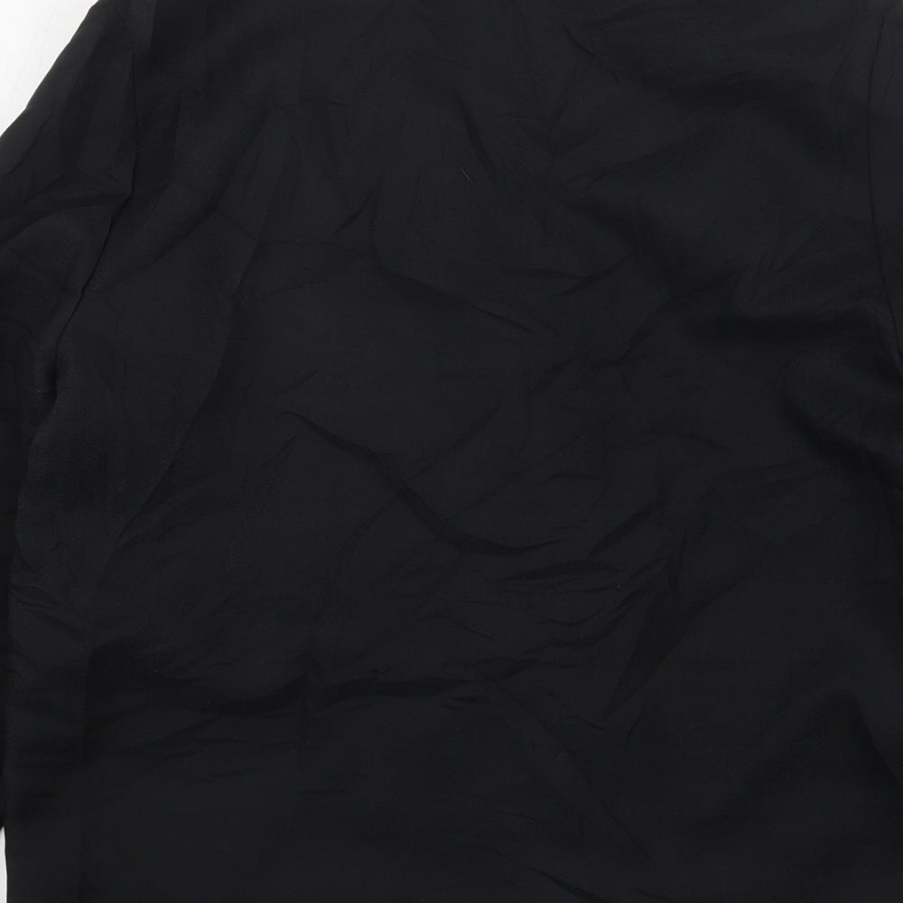 Preworn Womens Black  Nylon Jacket Suit Jacket Size 12