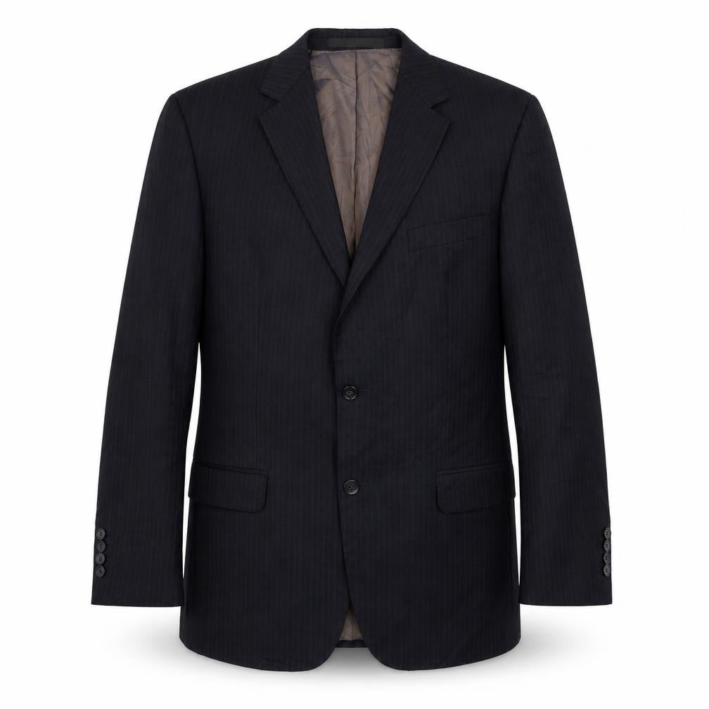 Marks & Spencer Mens Blue Striped Wool Jacket Suit Jacket Size 40