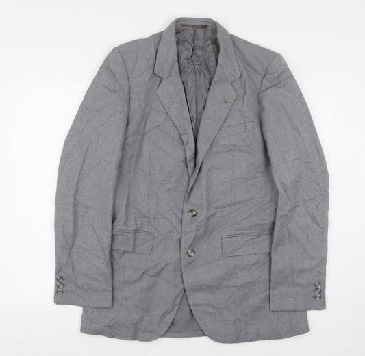 Burton  Mens Grey  Wool Jacket Suit Jacket Size 38