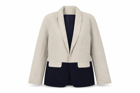 Atmosphere Womens Beige  Polyester Jacket Blazer Size 10