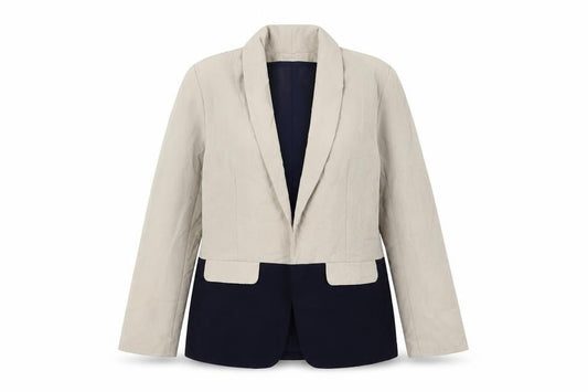 Atmosphere Womens Beige  Polyester Jacket Blazer Size 10