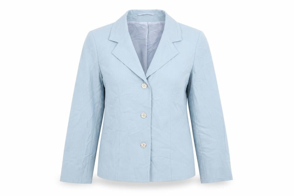 Slimma Womens Blue  Polyester Jacket Suit Jacket Size 12
