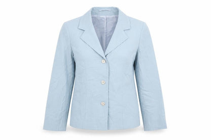 Slimma Womens Blue  Polyester Jacket Suit Jacket Size 12