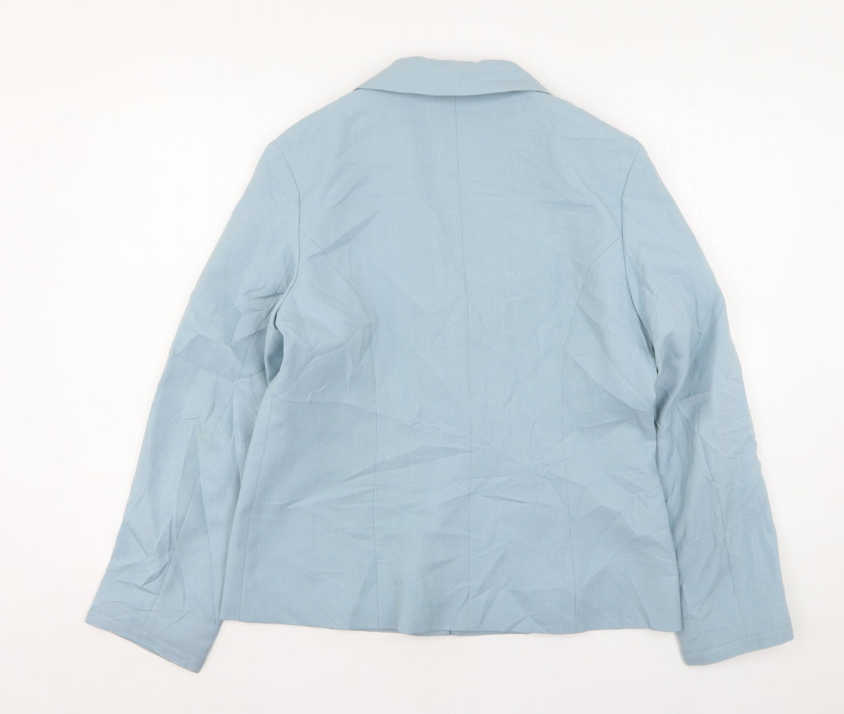 Slimma Womens Blue  Polyester Jacket Suit Jacket Size 12