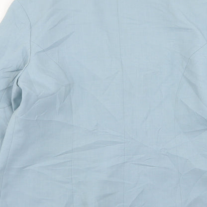 Slimma Womens Blue  Polyester Jacket Suit Jacket Size 12