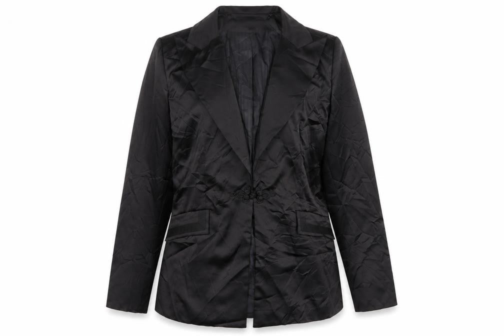 Roman Womens Black  Polyester Jacket Suit Jacket Size 14