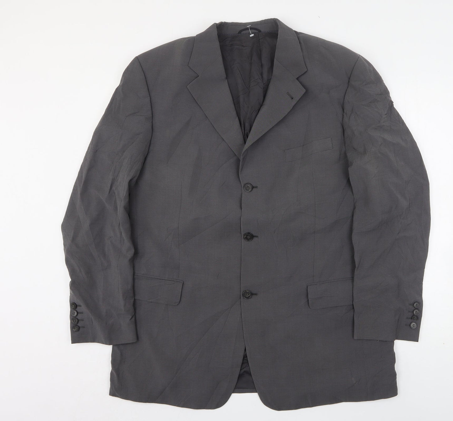 BARUTTI Mens Grey  Wool Jacket Suit Jacket Size 46