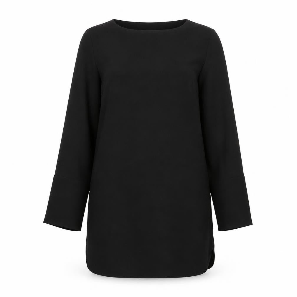 H&M Womens Black  Polyester Shift  Size 10  Boat Neck Zip