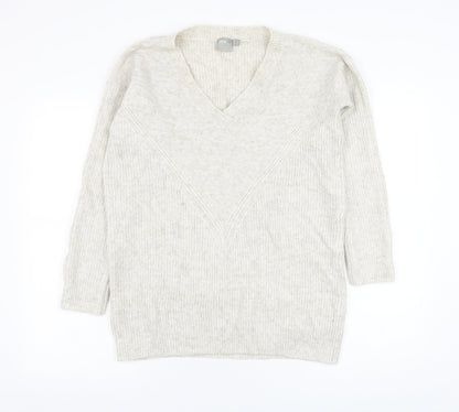ASOS Womens Beige Round Neck  Acrylic Pullover Jumper Size 6